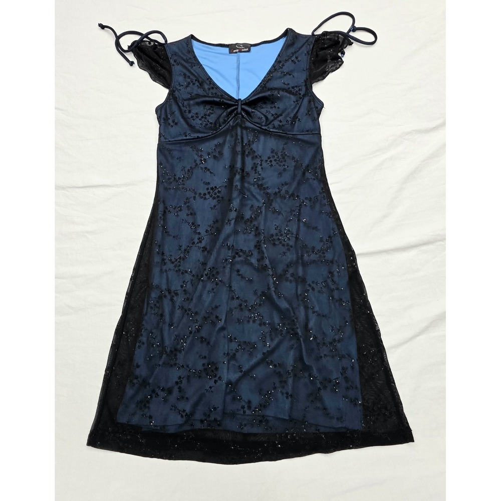 Candy Rocket Blue Mesh Layered Sparkling Short Formal Dress Women's Size Unknown